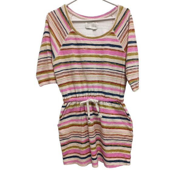 Anthropologie Saturday Sunday Womens Mini Dress Small Striped Terry Casual Beach - Picture 1 of 9
